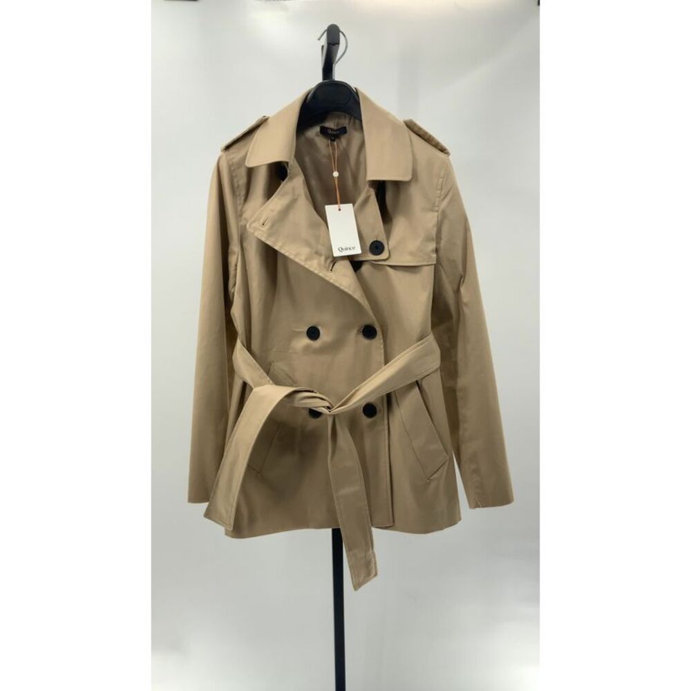 NWT Quince Comfort Stretch Short Trench Coat